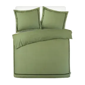 Housse de couette Kayori en percale de coton Yamato - Vert